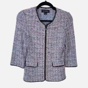 St. John Confetti Knit Tweed Jewel Neck jacket 2